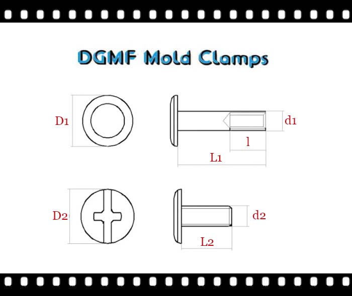 DGMF Mold Clamps Co., Ltd - Butt Screw Binding Screw Sex Bolt Drawing