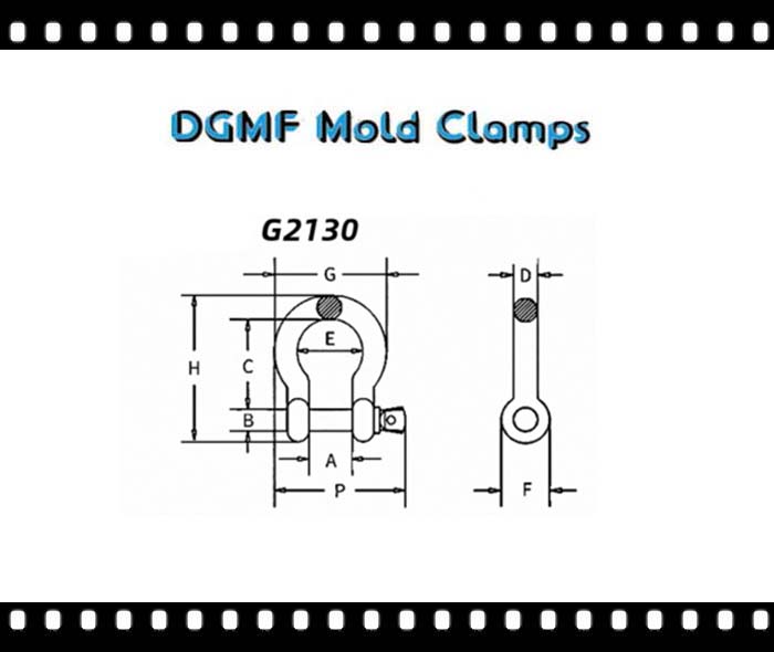 DGMF Mold Clamps Co., Ltd - G2130 Heavy-duty Lifting Bow Shackle Drawing