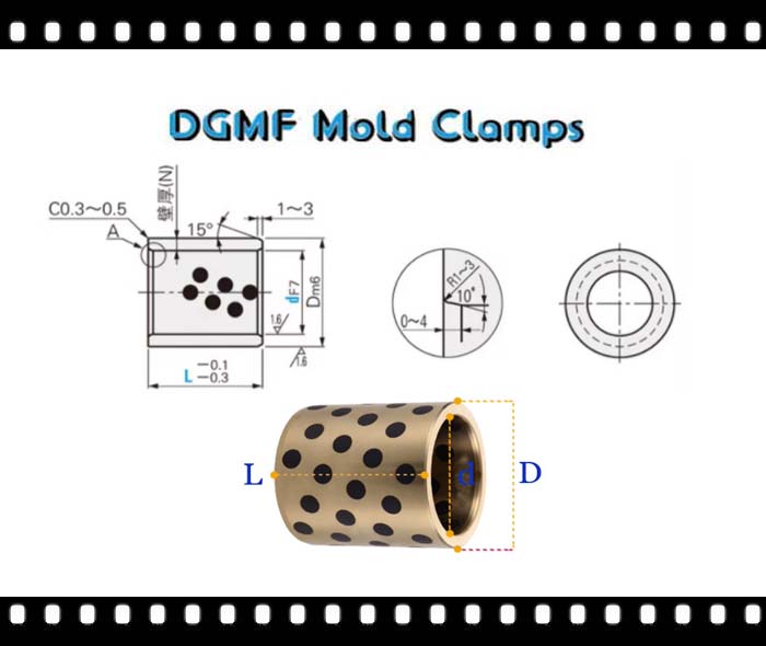 Metric Self-Lubricating Straight Bushing Drawing - DGMF Mold Clamps Co., Ltd