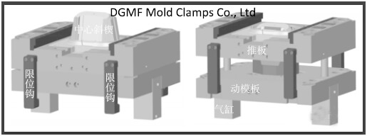 Figure 10 The cylinder pushes out the push plate and the center wedge is pulled away