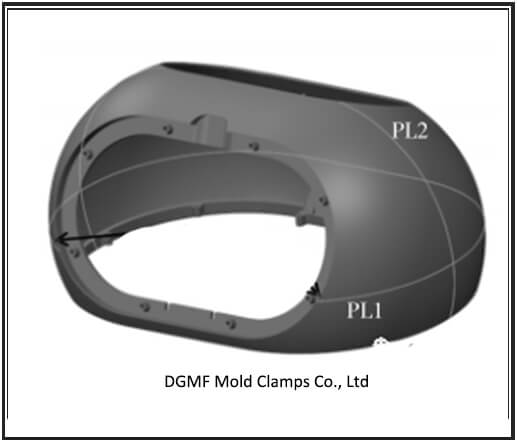 Figure 2 Shell shape parting scheme - DGMF Mold Clamps Co., Ltd