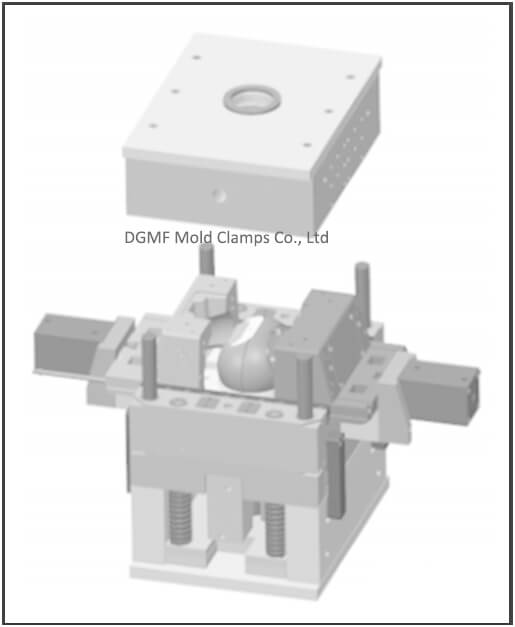 Figure 3 Opening diagram of dynamic and fixed mode - DGMF Mold Clamps Co., Ltd