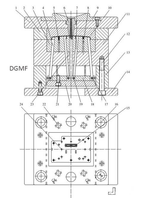 Figure-6-Die-assembly-structure-diagram-DGMF-Mold-Clamps-Co.-Ltd